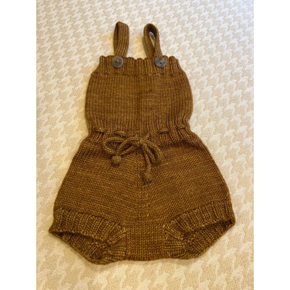 Misha & Puff Sunsuit In Layette Nutmeg 6/12M EUC